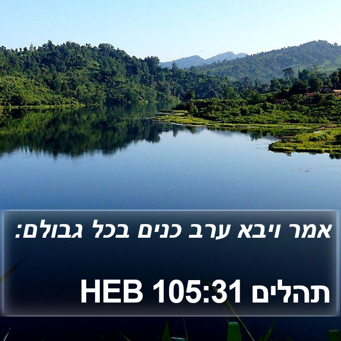 תהלים 105:31 HEB Bible Study