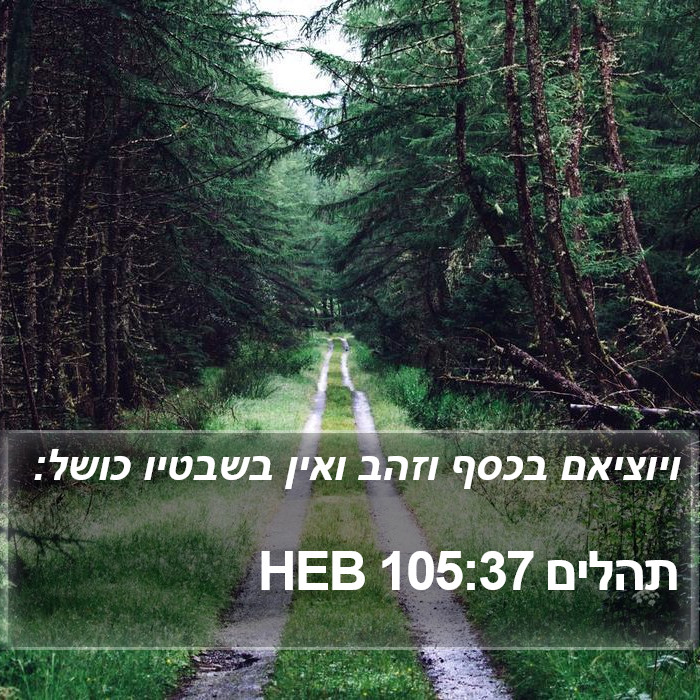 תהלים 105:37 HEB Bible Study