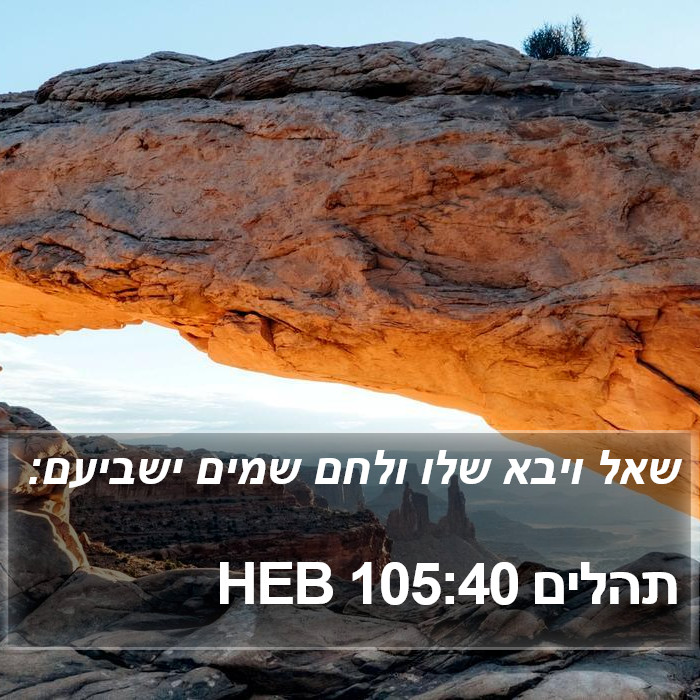 תהלים 105:40 HEB Bible Study