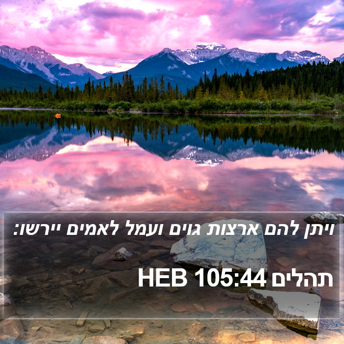 תהלים 105:44 HEB Bible Study