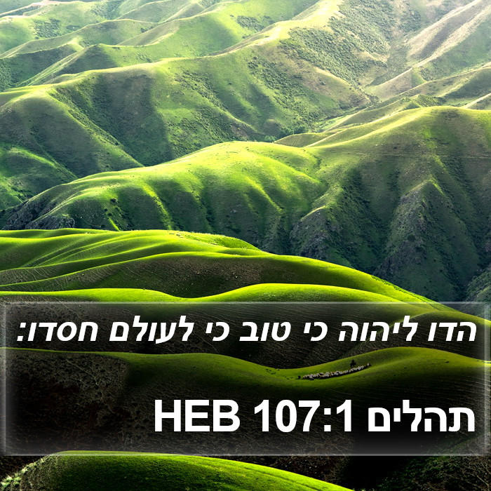 תהלים 107:1 HEB Bible Study