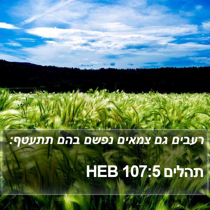 תהלים 107:5 HEB Bible Study