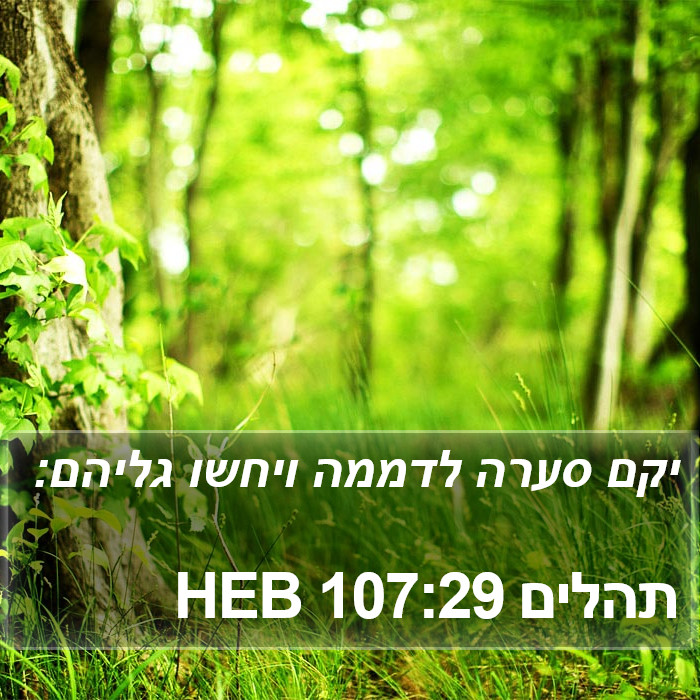 תהלים 107:29 HEB Bible Study