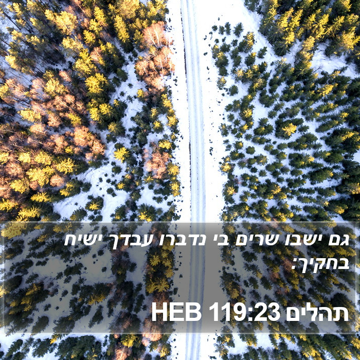 תהלים 119:23 HEB Bible Study