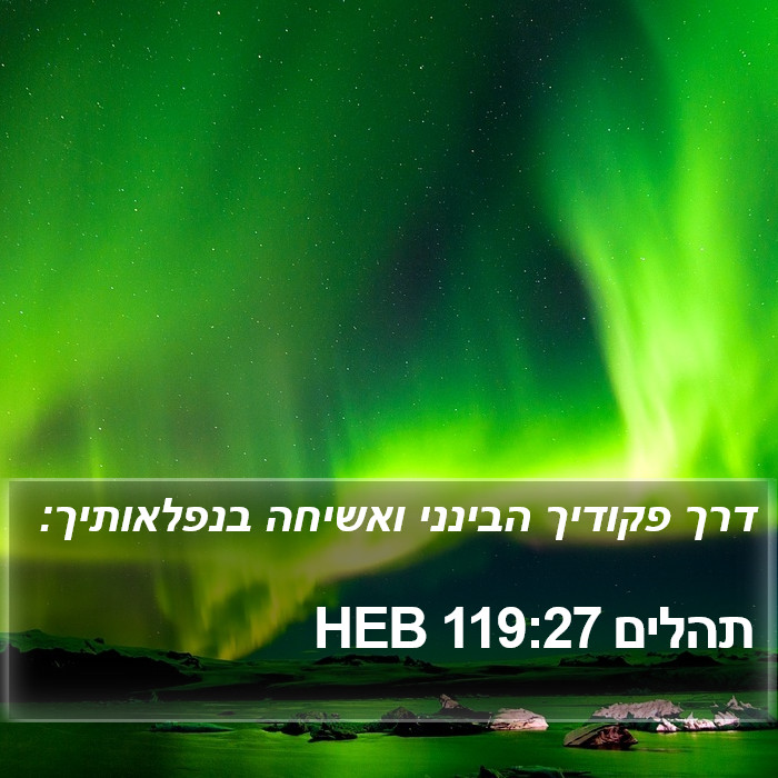 תהלים 119:27 HEB Bible Study