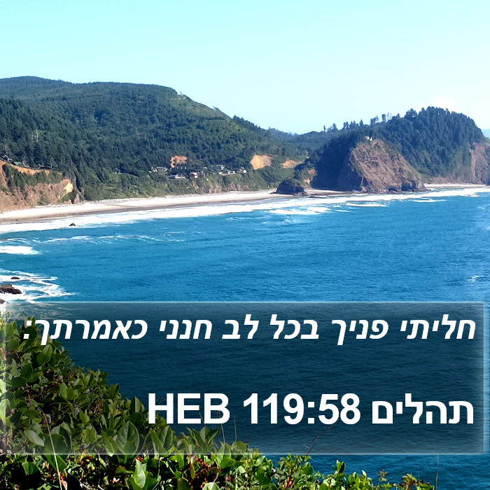 תהלים 119:58 HEB Bible Study