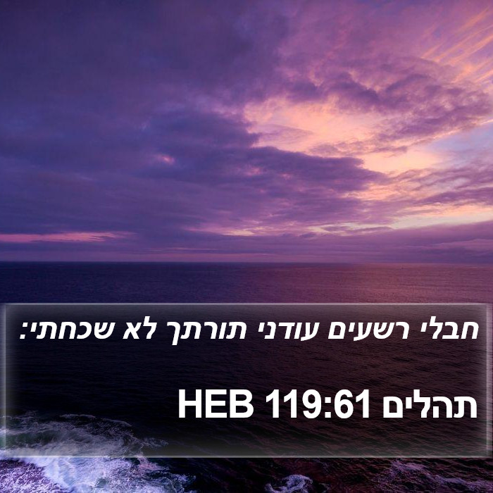 תהלים 119:61 HEB Bible Study