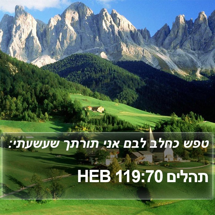 תהלים 119:70 HEB Bible Study