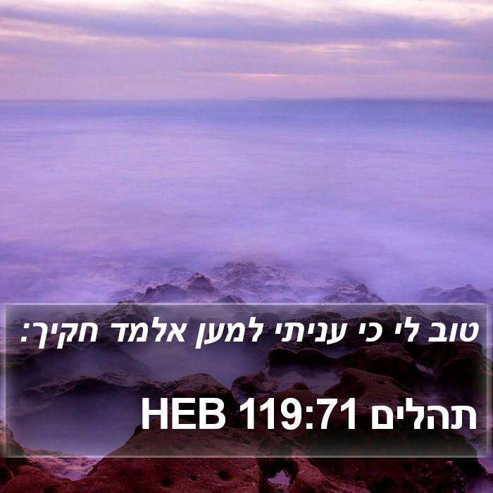 תהלים 119:71 HEB Bible Study