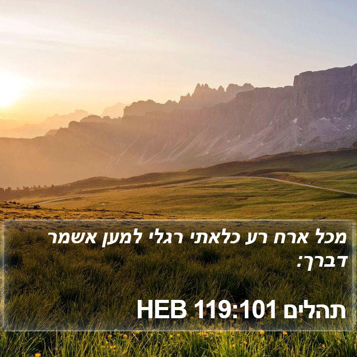 תהלים 119:101 HEB Bible Study