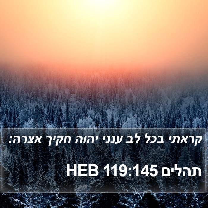 תהלים 119:145 HEB Bible Study