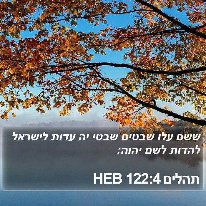 תהלים 122:4 HEB Bible Study