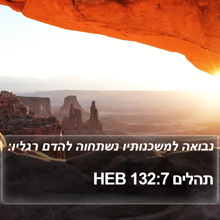 תהלים 132:7 HEB Bible Study