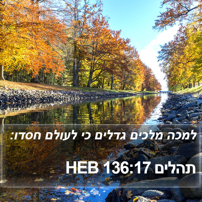 תהלים 136:17 HEB Bible Study