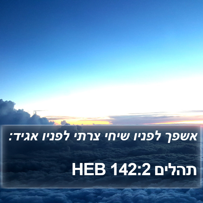 תהלים 142:2 HEB Bible Study