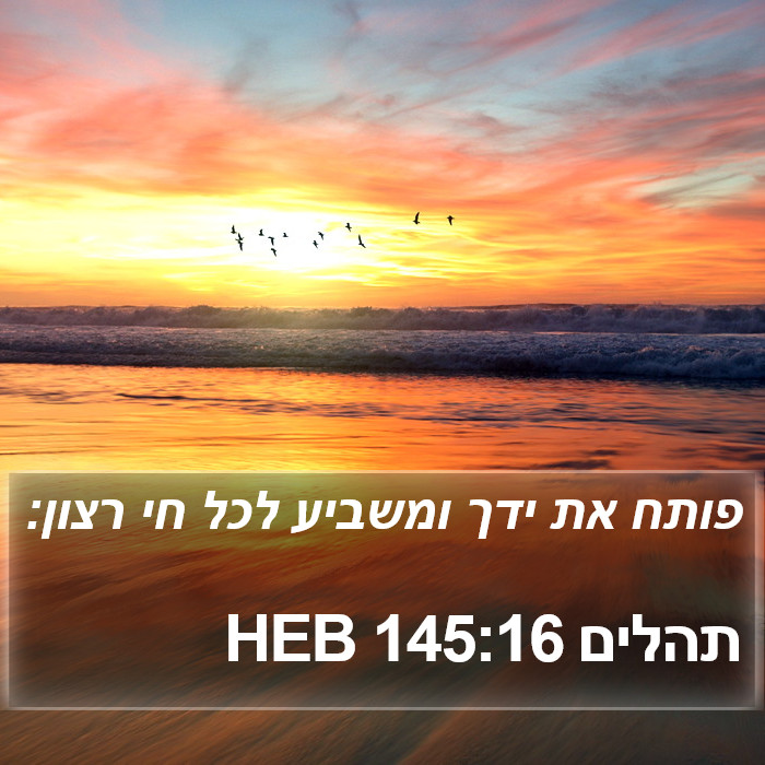 תהלים 145:16 HEB Bible Study