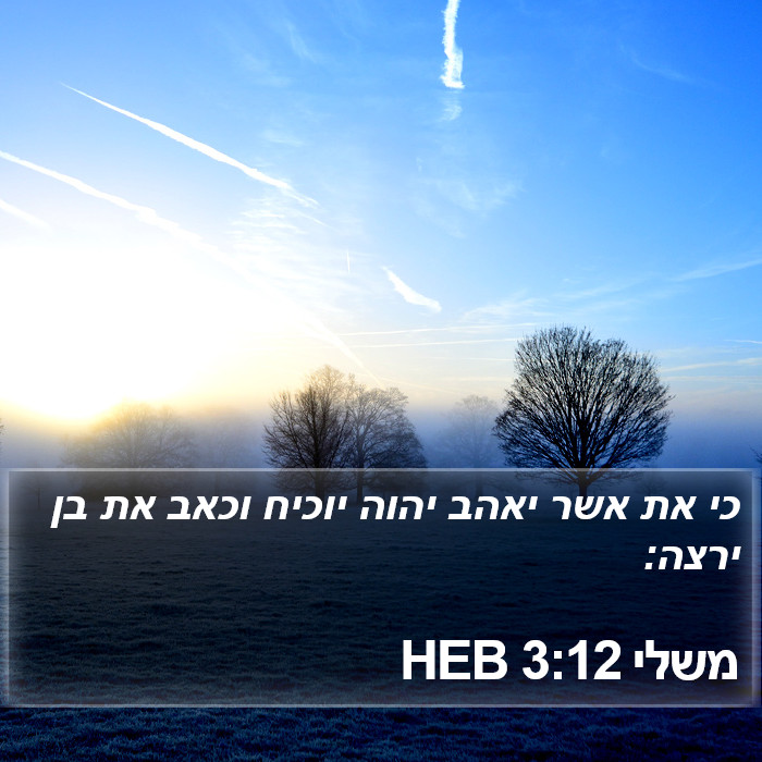 משלי 3:12 HEB Bible Study