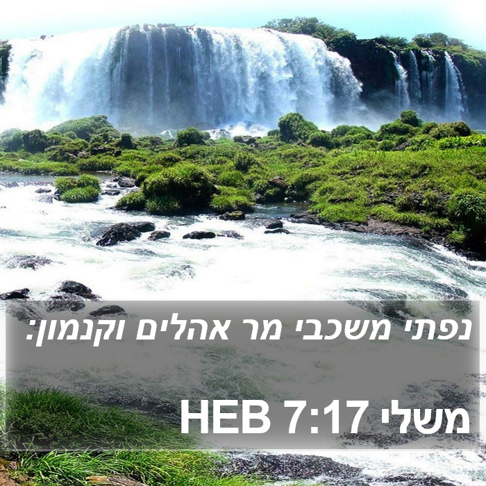 משלי 7:17 HEB Bible Study