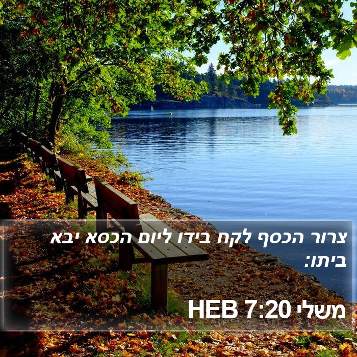 משלי 7:20 HEB Bible Study