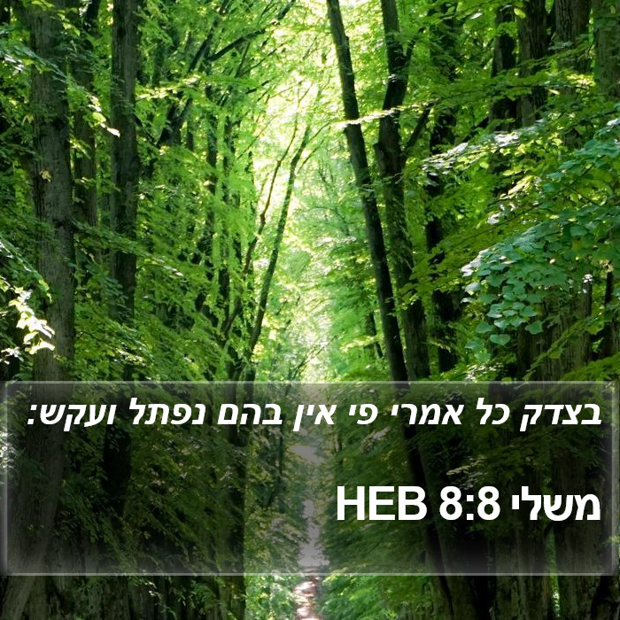 משלי 8:8 HEB Bible Study