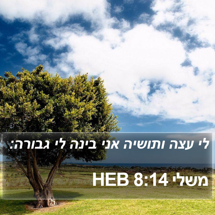 משלי 8:14 HEB Bible Study