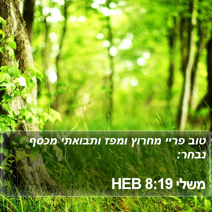 משלי 8:19 HEB Bible Study