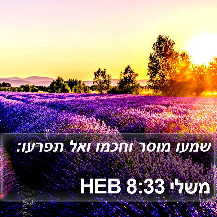 משלי 8:33 HEB Bible Study