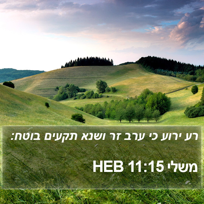 משלי 11:15 HEB Bible Study