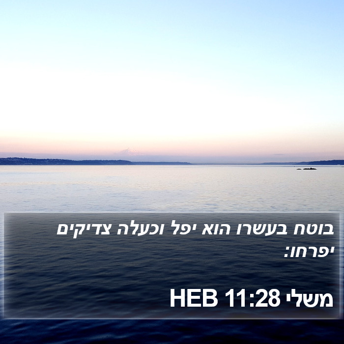 משלי 11:28 HEB Bible Study