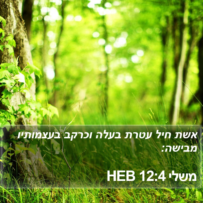 משלי 12:4 HEB Bible Study