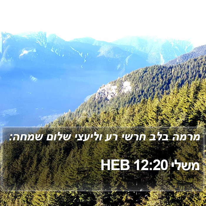 משלי 12:20 HEB Bible Study