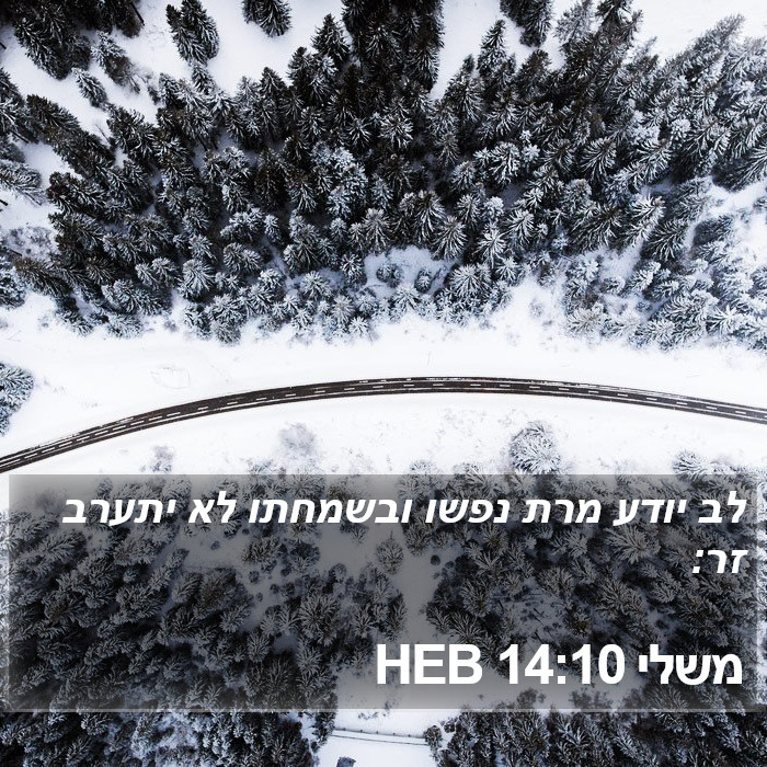 משלי 14:10 HEB Bible Study