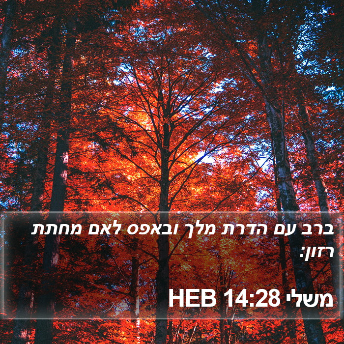 משלי 14:28 HEB Bible Study