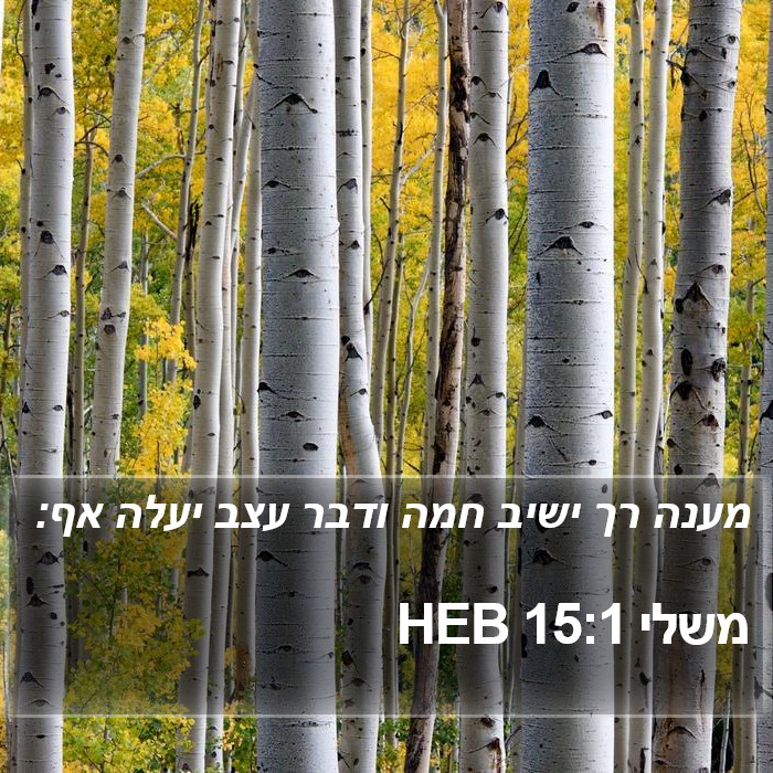 משלי 15:1 HEB Bible Study