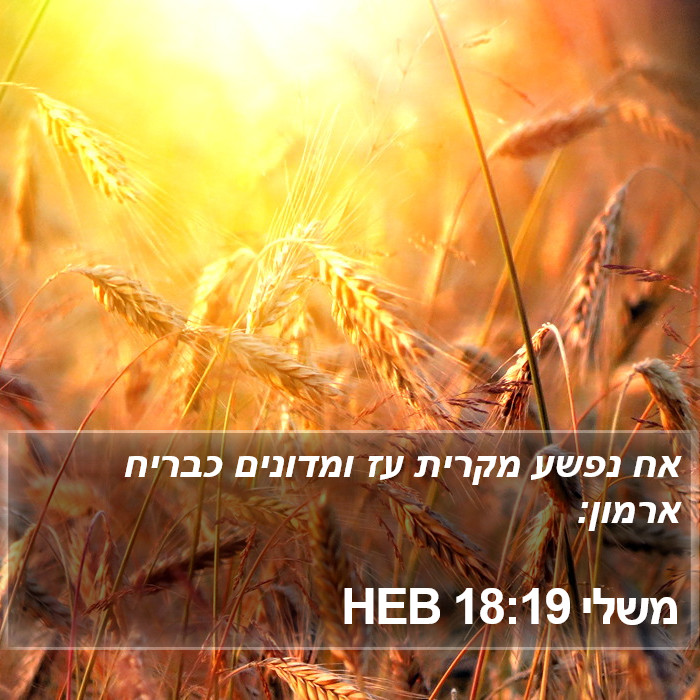 משלי 18:19 HEB Bible Study