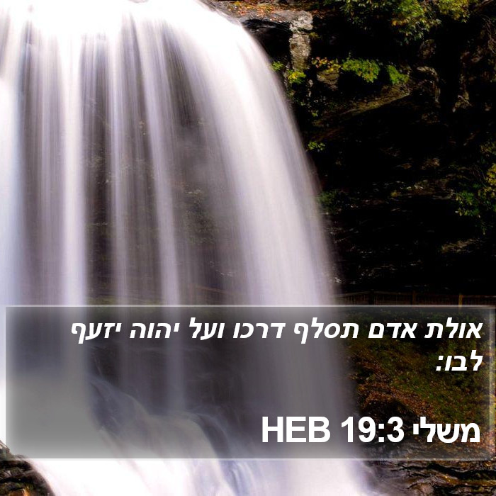 משלי 19:3 HEB Bible Study