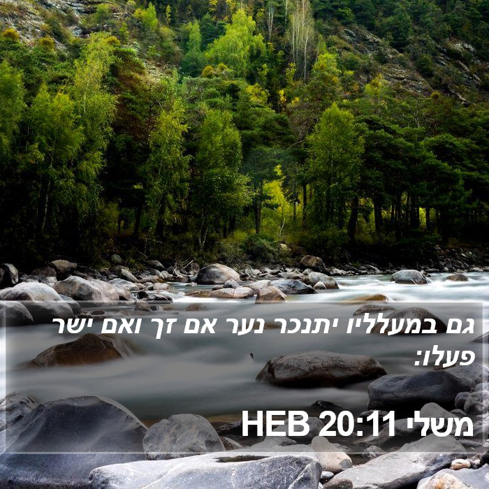 משלי 20:11 HEB Bible Study