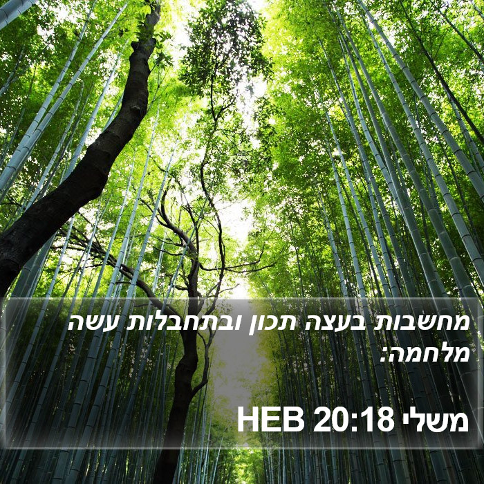 משלי 20:18 HEB Bible Study