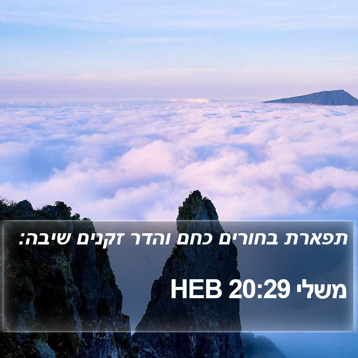 משלי 20:29 HEB Bible Study