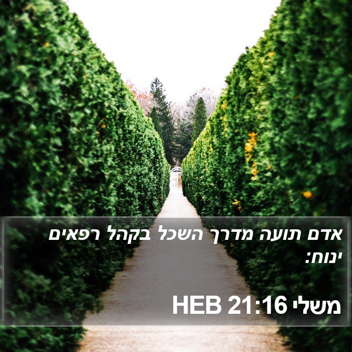 משלי 21:16 HEB Bible Study