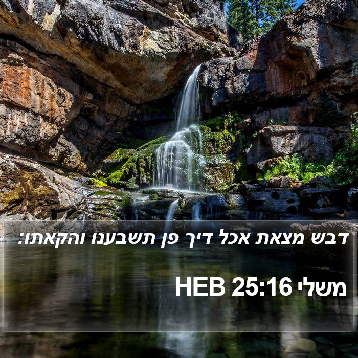 משלי 25:16 HEB Bible Study