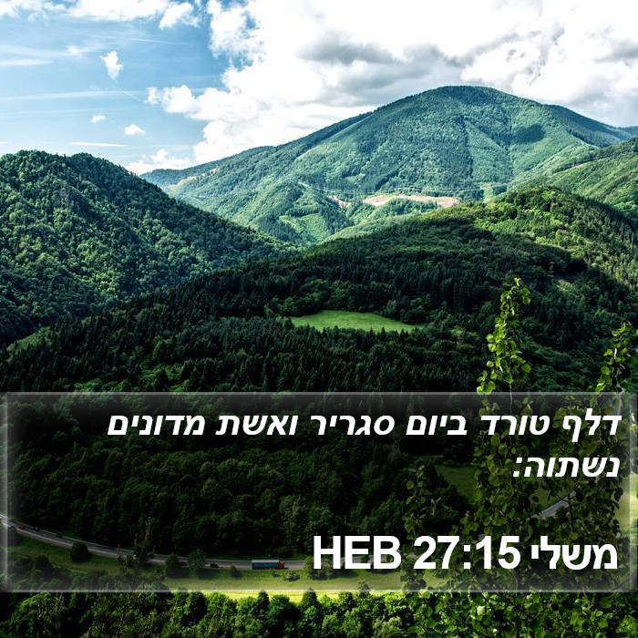 משלי 27:15 HEB Bible Study