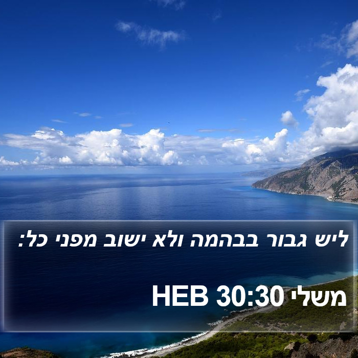 משלי 30:30 HEB Bible Study