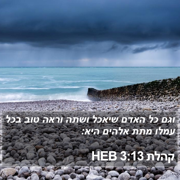 קהלת 3:13 HEB Bible Study