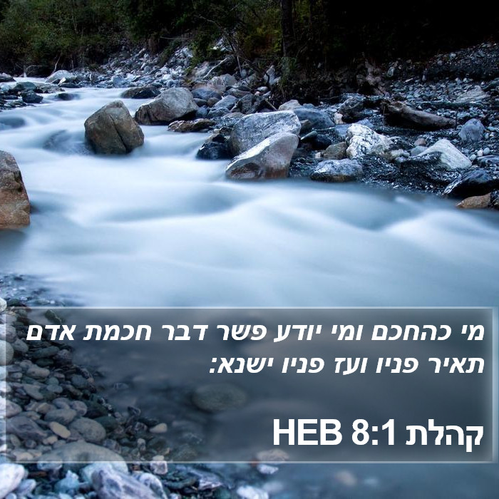 קהלת 8:1 HEB Bible Study