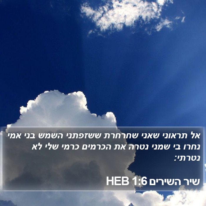 שיר השירים 1:6 HEB Bible Study