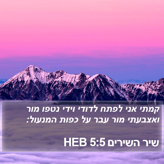 שיר השירים 5:5 HEB Bible Study