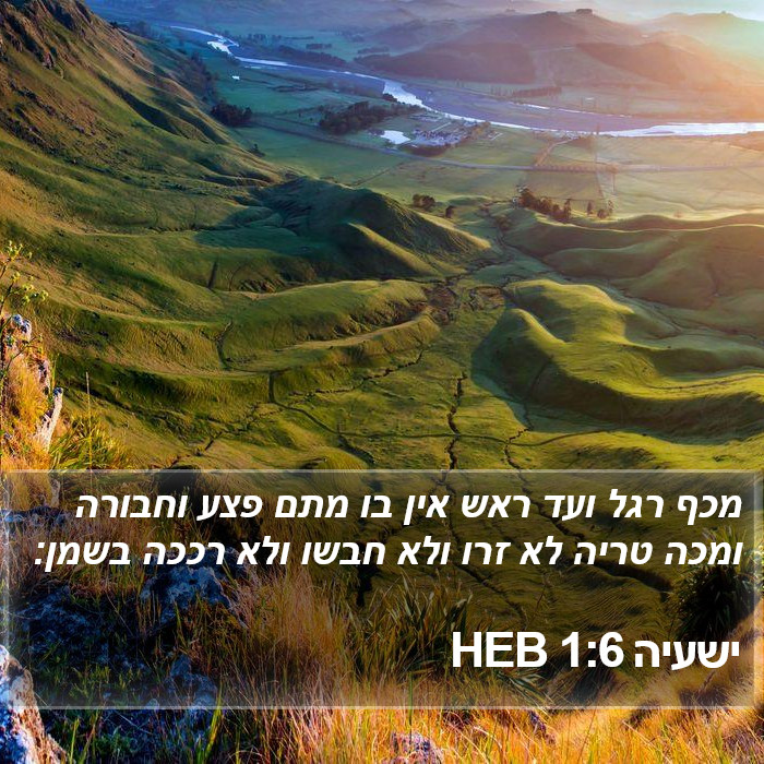 ישעיה 1:6 HEB Bible Study