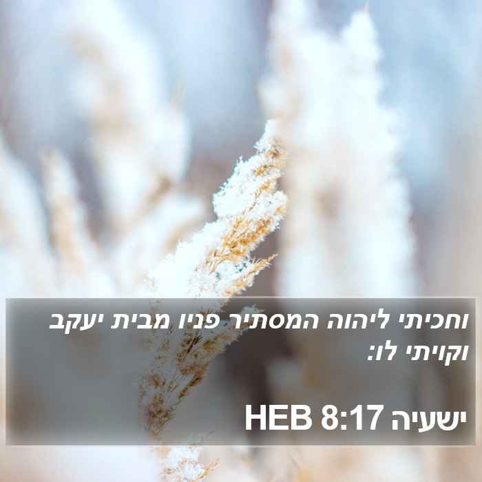 ישעיה 8:17 HEB Bible Study