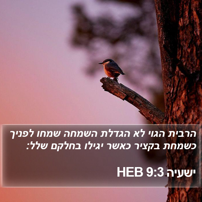 ישעיה 9:3 HEB Bible Study